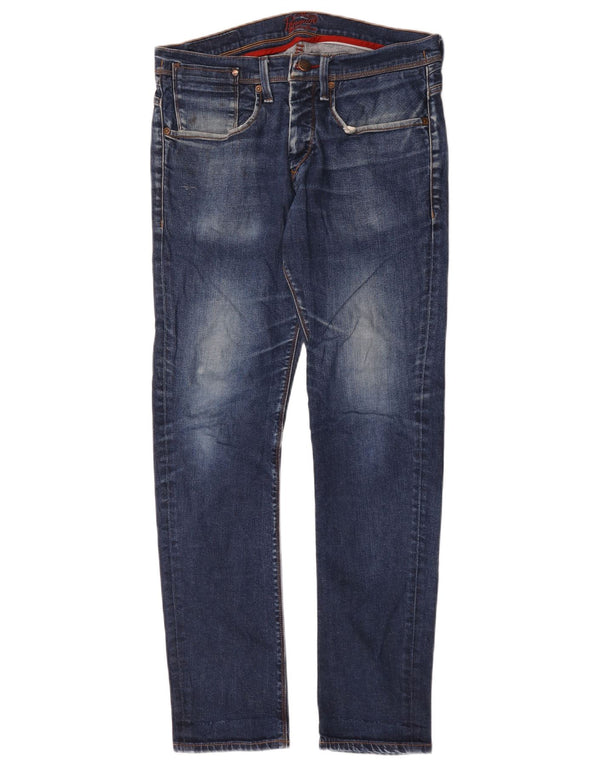 Penguin Mens Slim Jeans W32 L32 Blue Cotton