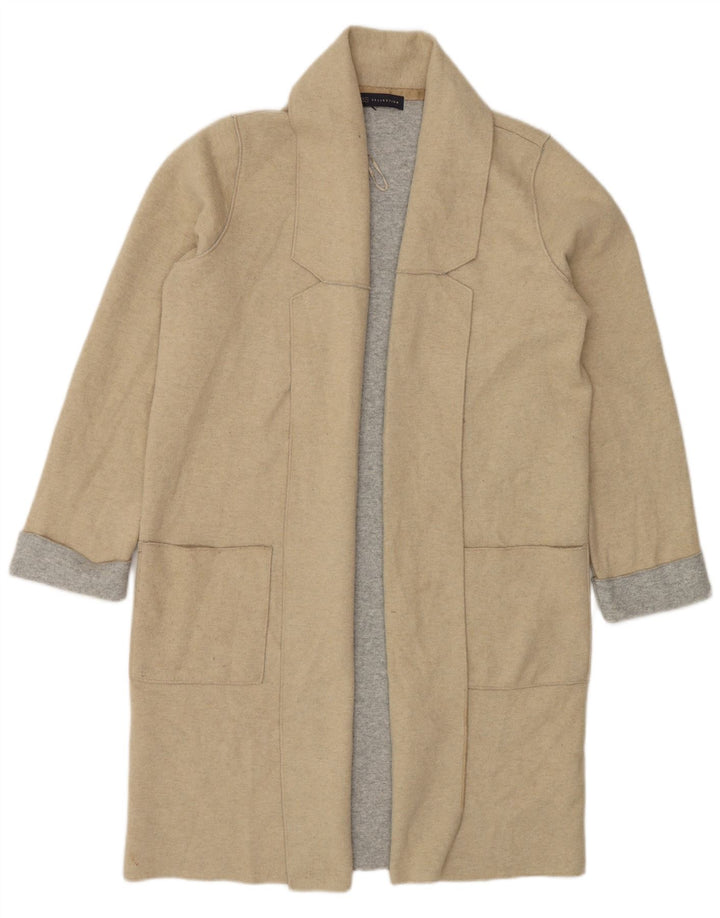 Marks & Spencer Womens Open Overcoat UK 14 Medium Grey Polyester