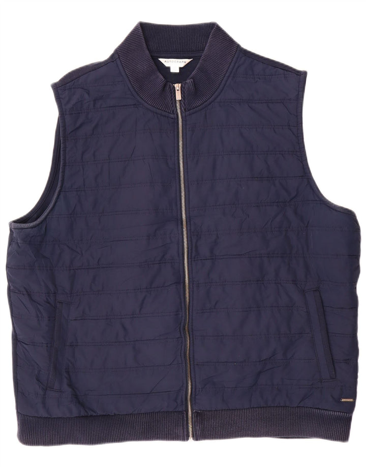 Marks & Spencer Mens Autograph Tracksuit Top Jacket 2XL Navy Blue