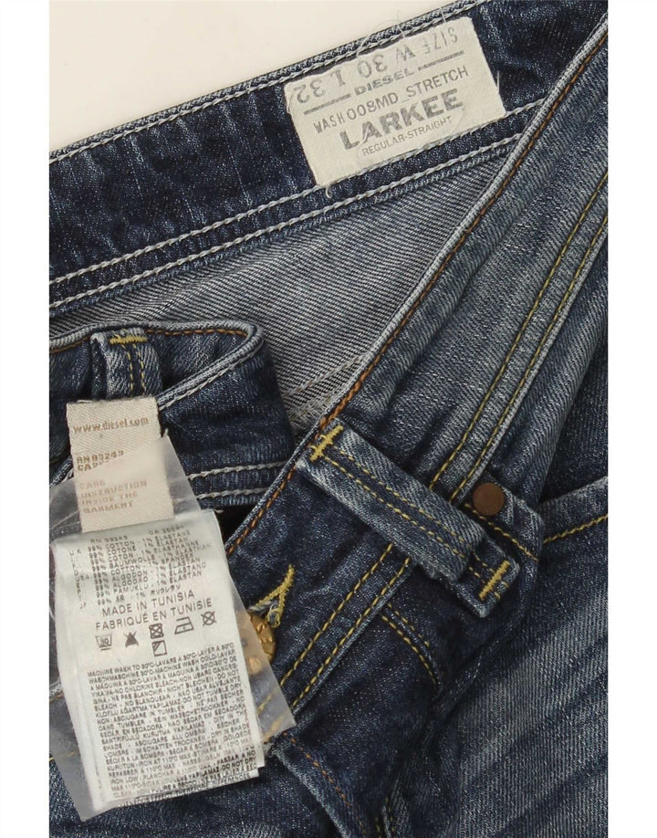 Diesel Mens Larkee Regular Straight Jeans W30 L32 Blue Cotton