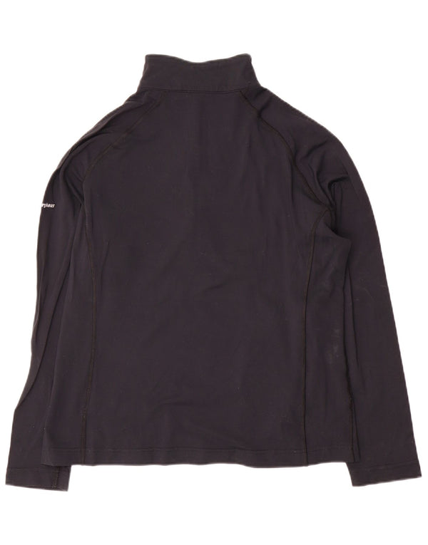 Berghaus Womens Zip Neck Pullover Tracksuit Top UK 14 Large Navy Blue Nylon