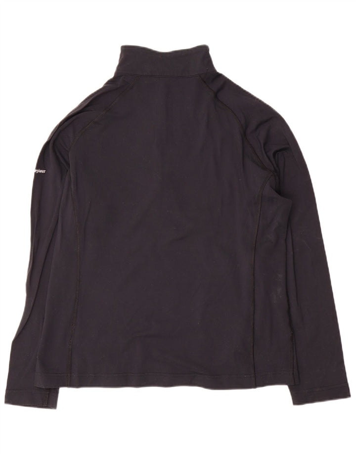Berghaus Womens Zip Neck Pullover Tracksuit Top UK 14 Large Navy Blue Nylon