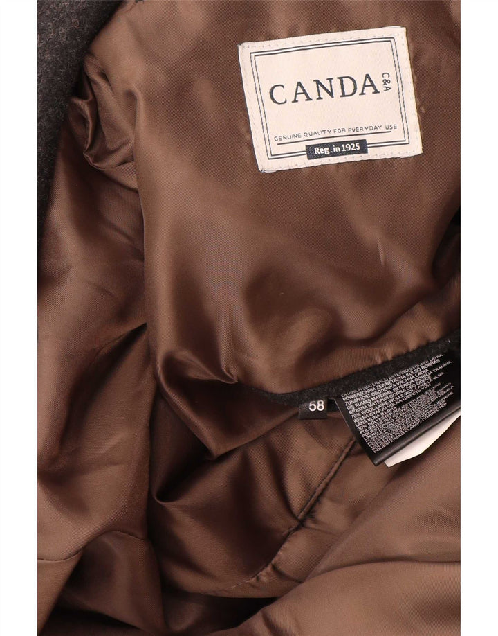 C&A Mens Canda 2 Button Blazer Jacket EU 58 4XL Grey Wool