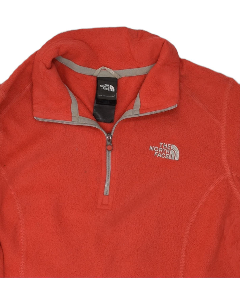 THE NORTH FACE Womens Zip Neck Fleece Jumper UK 8 Small Red Polyester | Vintage The North Face | Thrift | Second-Hand The North Face | Used Clothing | Messina Hembry 