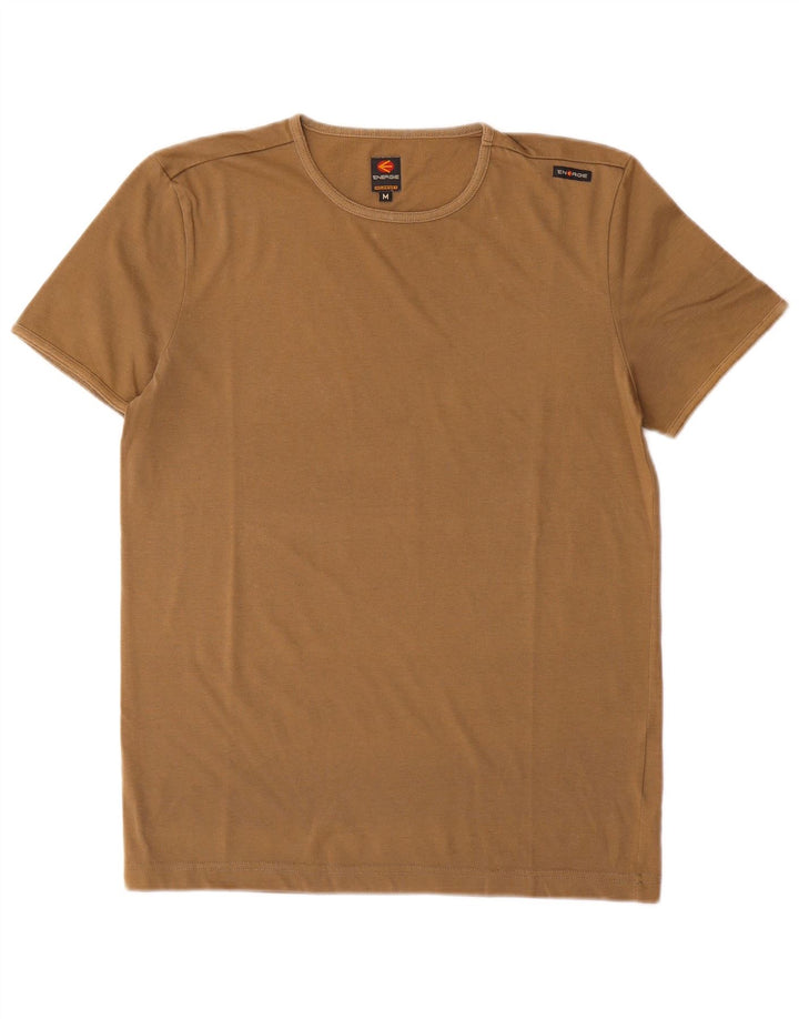 Energie Mens T-Shirt Top Medium Beige Cotton