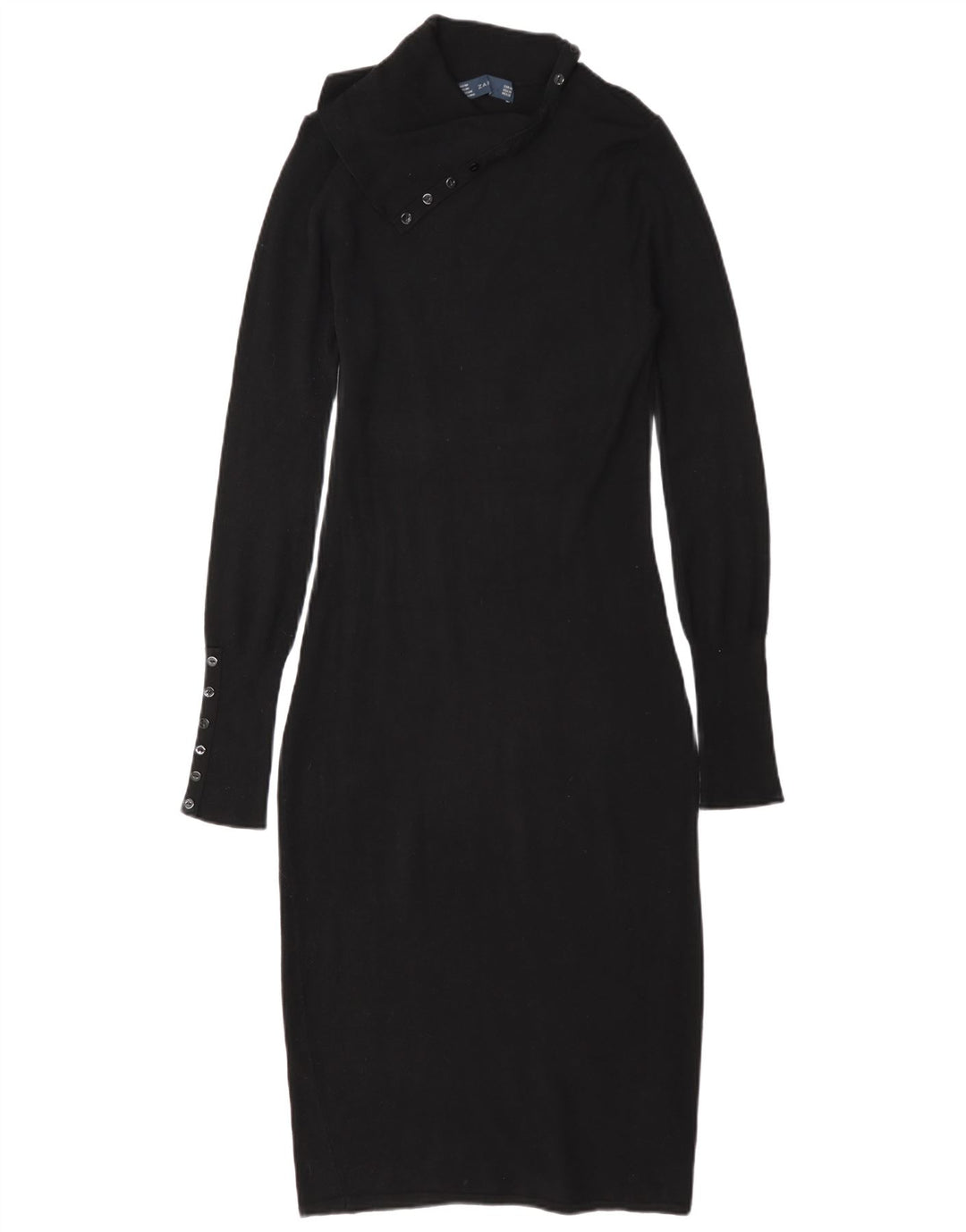 Zara Womens Bodycon Dress UK 14 Medium Black Rayon