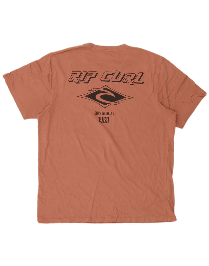 Rip Curl Mens Relaxed Fit Graphic T-Shirt Top XL Pink