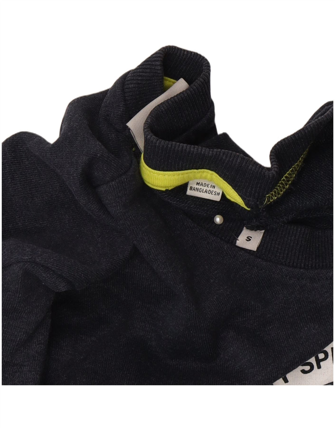 Jack & Jones Mens Graphic Sweatshirt Jumper Small Navy Blue Cotton