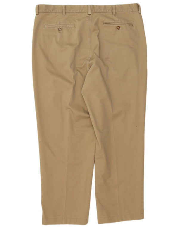 L.L.BEAN Mens Natural Fit Straight Chino Trousers W38 L30 Beige Cotton