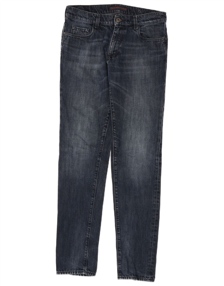 Trussardi Mens Slim Jeans W32 L34 Blue Cotton