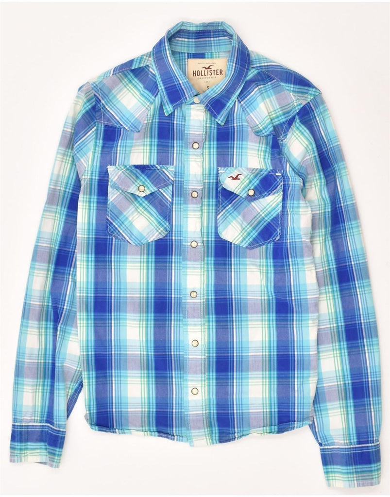 HOLLISTER Mens Shirt Small Blue Check Cotton | Vintage Hollister | Thrift | Second-Hand Hollister | Used Clothing | Messina Hembry 