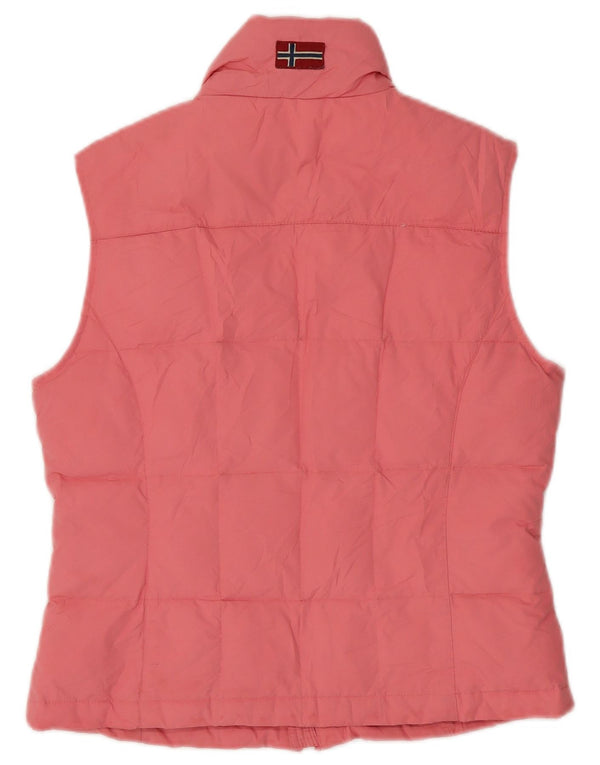 Napapijri Womens Padded Gilet UK 12 Medium Pink