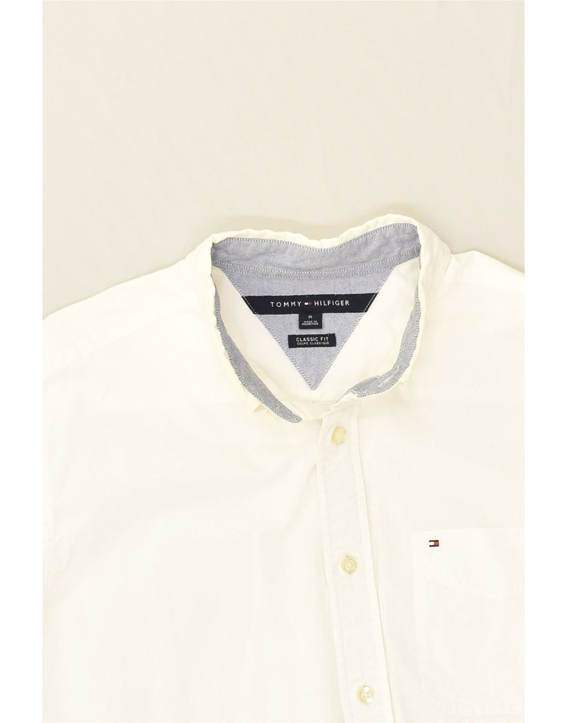 TOMMY HILFIGER Mens Classic Fit Shirt Medium White Cotton | Vintage Tommy Hilfiger | Thrift | Second-Hand Tommy Hilfiger | Used Clothing | Messina Hembry 