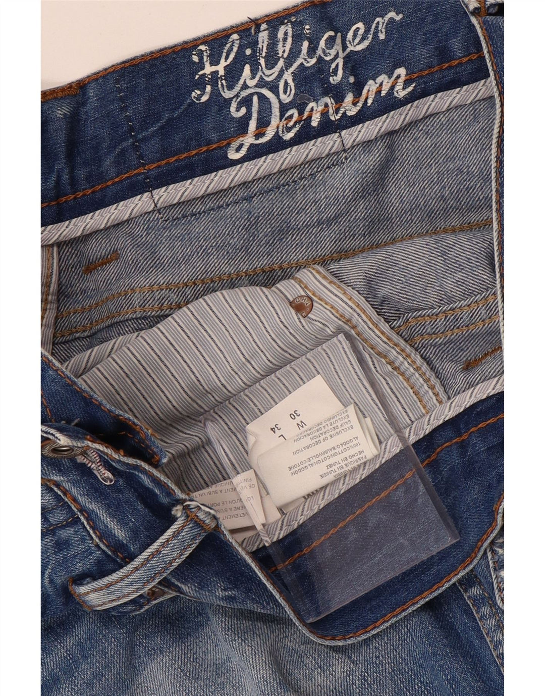 Tommy Hilfiger Mens Ryder Regular Straight Jeans W30 L34 Blue Cotton