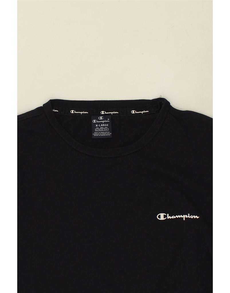 CHAMPION Mens T-Shirt Top XL Navy Blue | Vintage Champion | Thrift | Second-Hand Champion | Used Clothing | Messina Hembry 