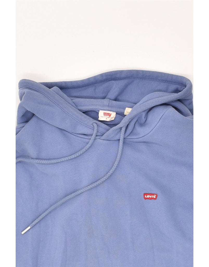 LEVI'S Womens Hoodie Jumper UK 14 Medium Blue Cotton Vintage Levi's and Second-Hand Levi's from Messina Hembry 