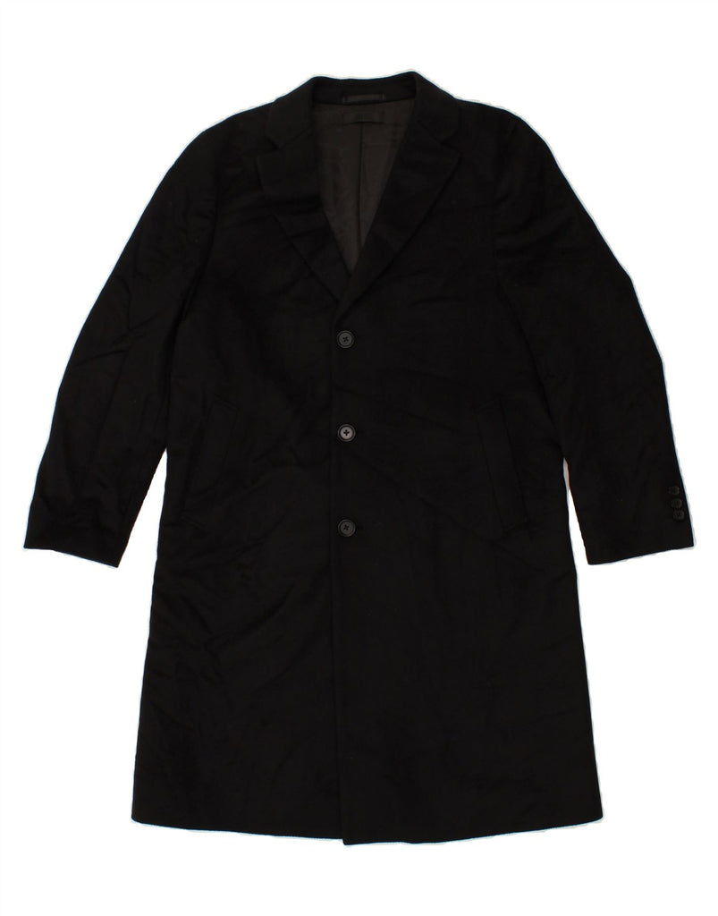 UNIQLO Mens Overcoat UK 34 XS Black Wool Vintage Uniqlo and Second-Hand Uniqlo from Messina Hembry 