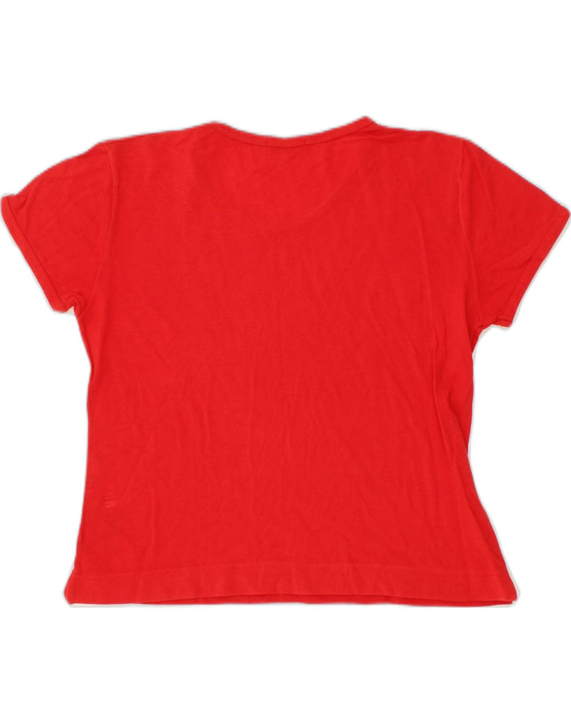 GYMNASIUM Womens T-Shirt Top UK 18 XL Red Viscose | Vintage Gymnasium | Thrift | Second-Hand Gymnasium | Used Clothing | Messina Hembry 