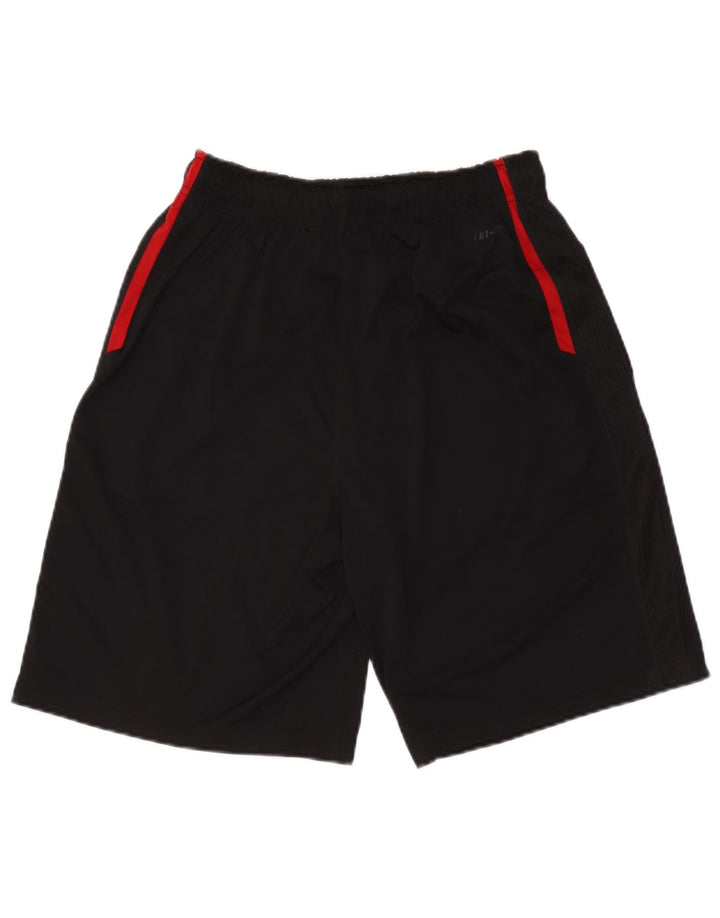 Nike Womens Dri Fit Sport Shorts UK 12 Medium Black Colourblock Polyester