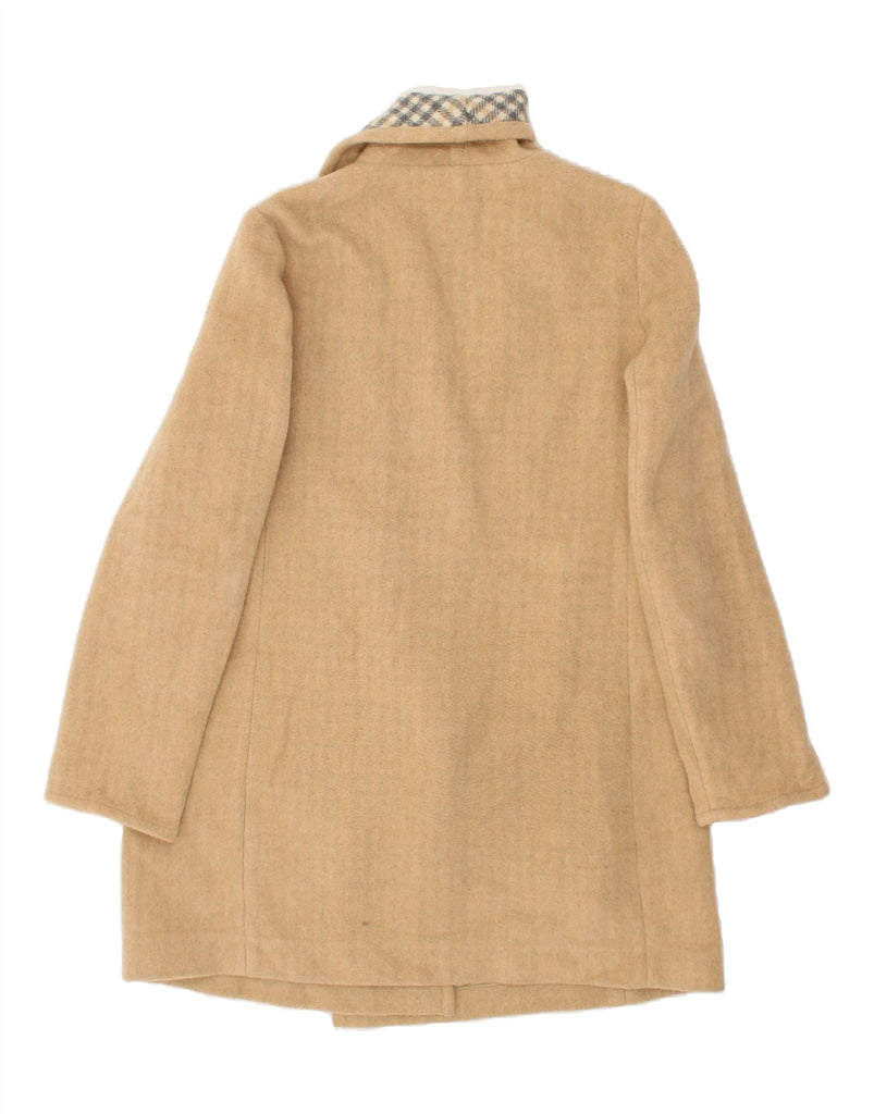 LAURA ASHLEY Womens Overcoat UK 14 Medium Beige Acrylic | Vintage Laura Ashley | Thrift | Second-Hand Laura Ashley | Used Clothing | Messina Hembry 