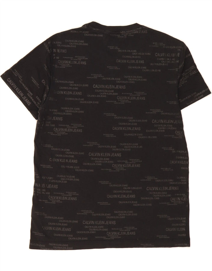 CALVIN KLEIN JEANS Mens Graphic T-Shirt Top Medium Black Cotton Vintage Calvin Klein Jeans and Second-Hand Calvin Klein Jeans from Messina Hembry 