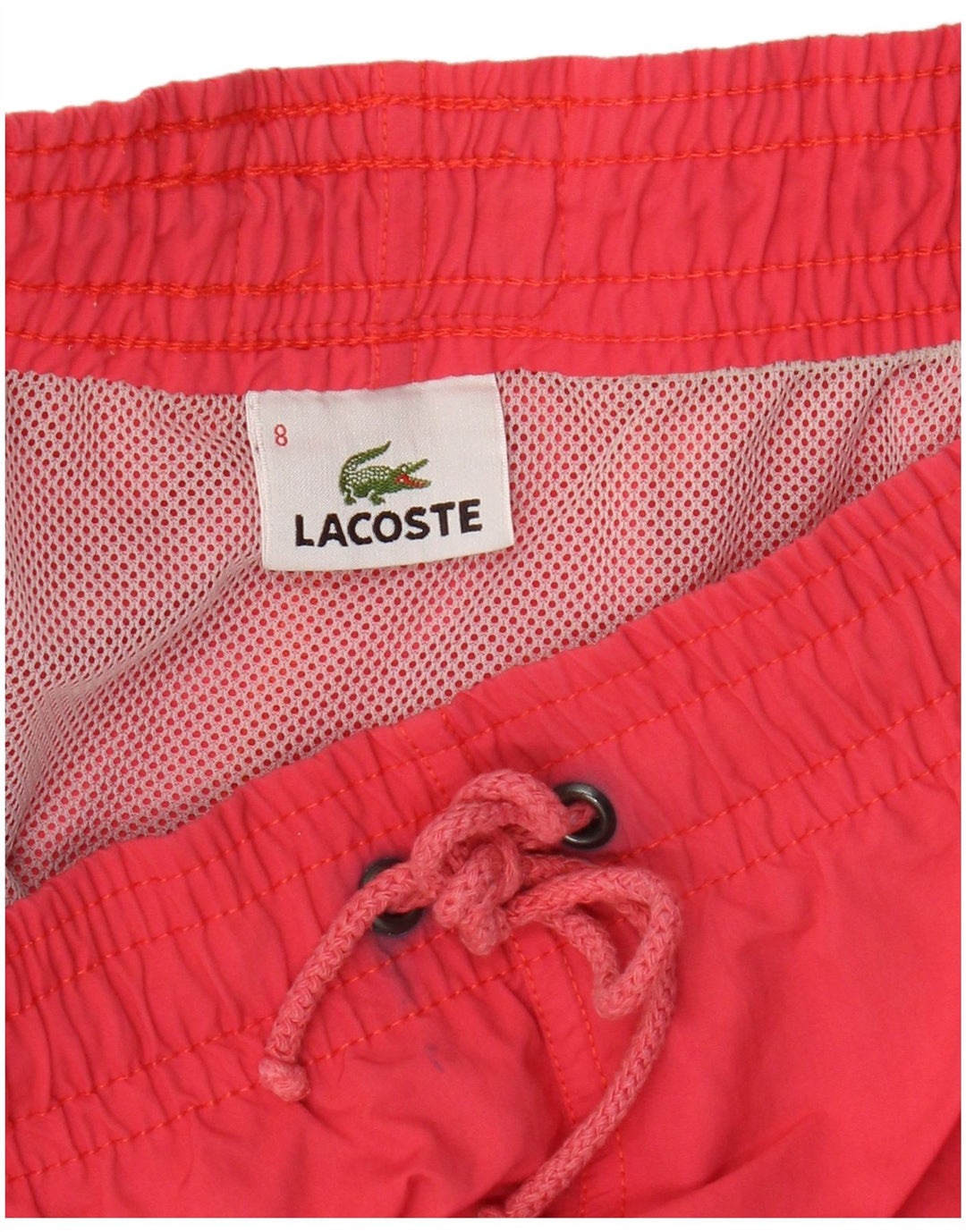 Lacoste Mens Swimming Shorts Size 8 3XL Red Polyamide