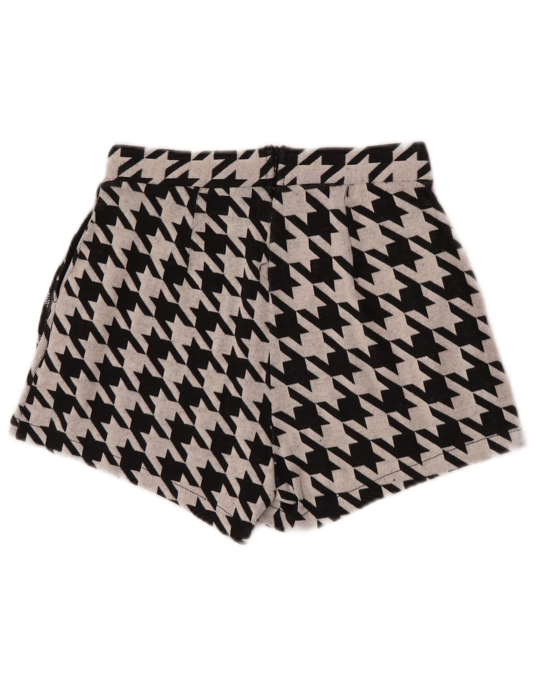 Zara Womens Trafaluc Casual Shorts Small W26 Black Houndstooth