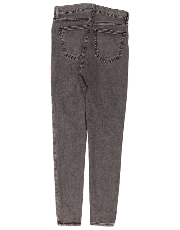 Topshop Womens Jamie Skinny Jeans UK 12 Medium W30 L29 Grey Cotton