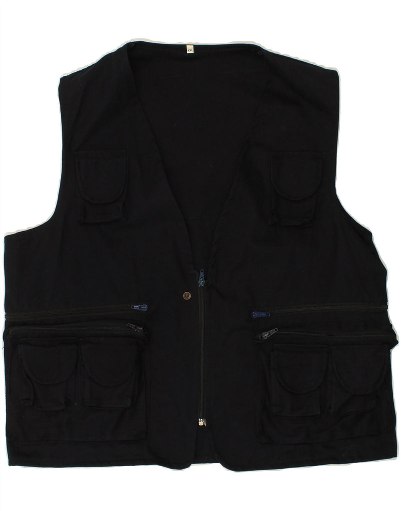 VINTAGE Mens Utility Gilet UK 44 2XL Navy Blue Vintage Vintage and Second-Hand Vintage from Messina Hembry 