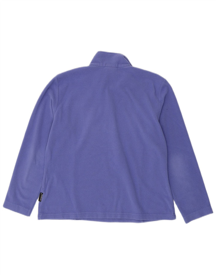 JACK WOLFSKIN Womens Zip Neck Fleece Jumper UK 12 Medium Purple Polyester