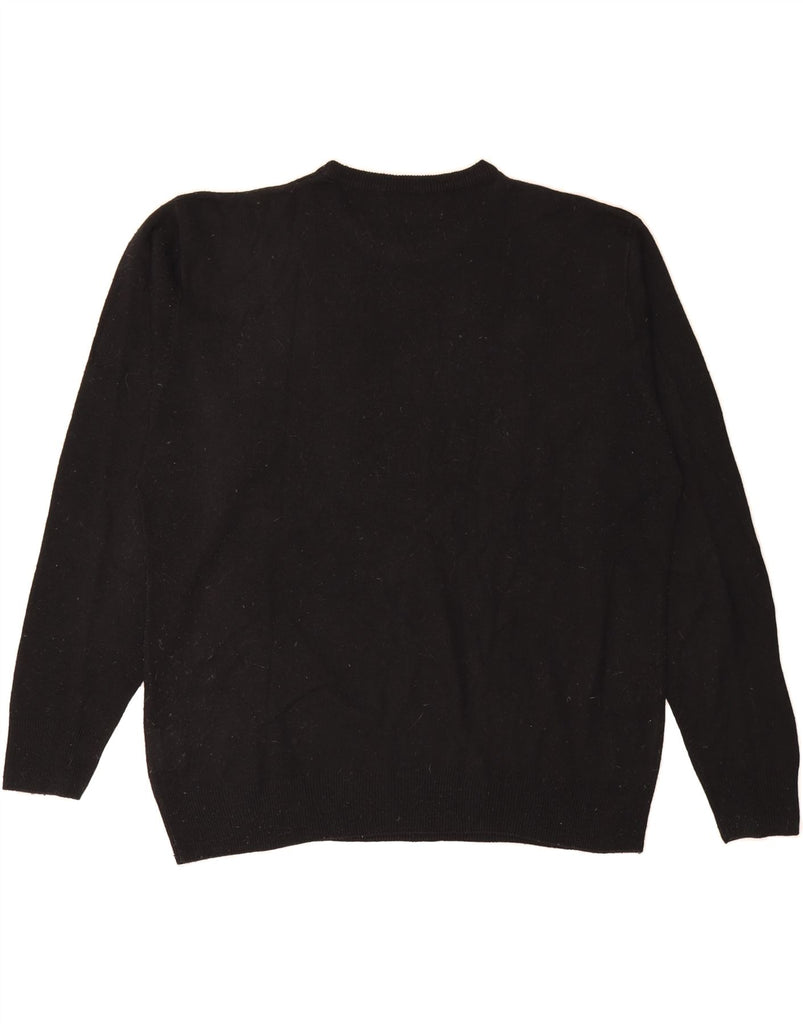 KAPPA Mens Crew Neck Jumper Sweater XL Black Acrylic Vintage Kappa and Second-Hand Kappa from Messina Hembry 