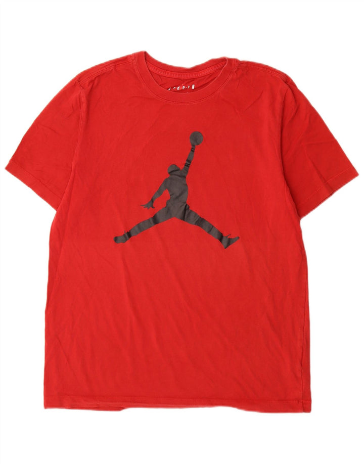 Jordan Mens Graphic T-Shirt Top Medium Red Cotton