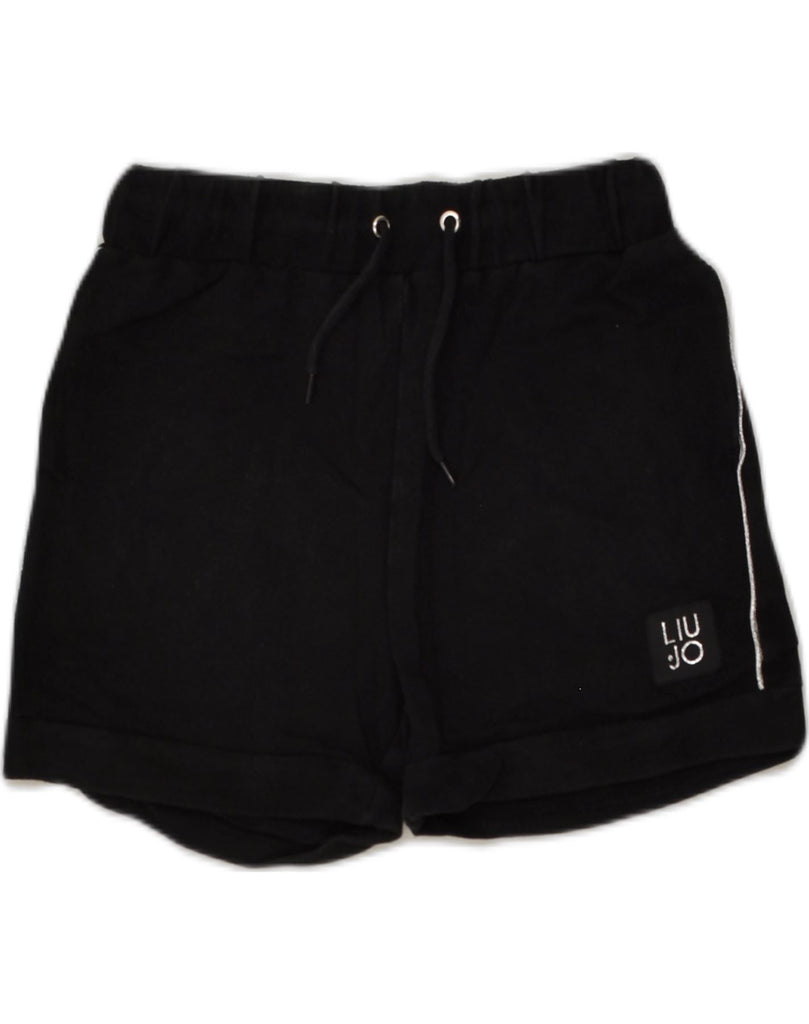 LIU JO Womens Sport Shorts UK 6 XS Black Cotton | Vintage Liu Jo | Thrift | Second-Hand Liu Jo | Used Clothing | Messina Hembry 