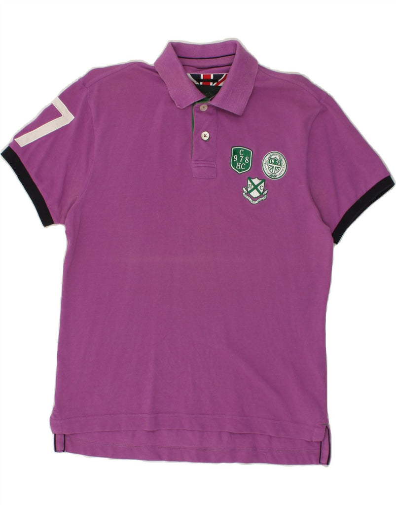 HENRY COTTONS Mens Slim Fit Rugby Polo Shirt Medium Purple Cotton | Vintage Henry Cottons | Thrift | Second-Hand Henry Cottons | Used Clothing | Messina Hembry 