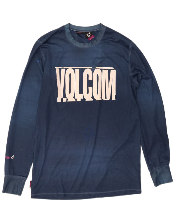 Volcom Mens Graphic Top Long Sleeve Small Navy Blue