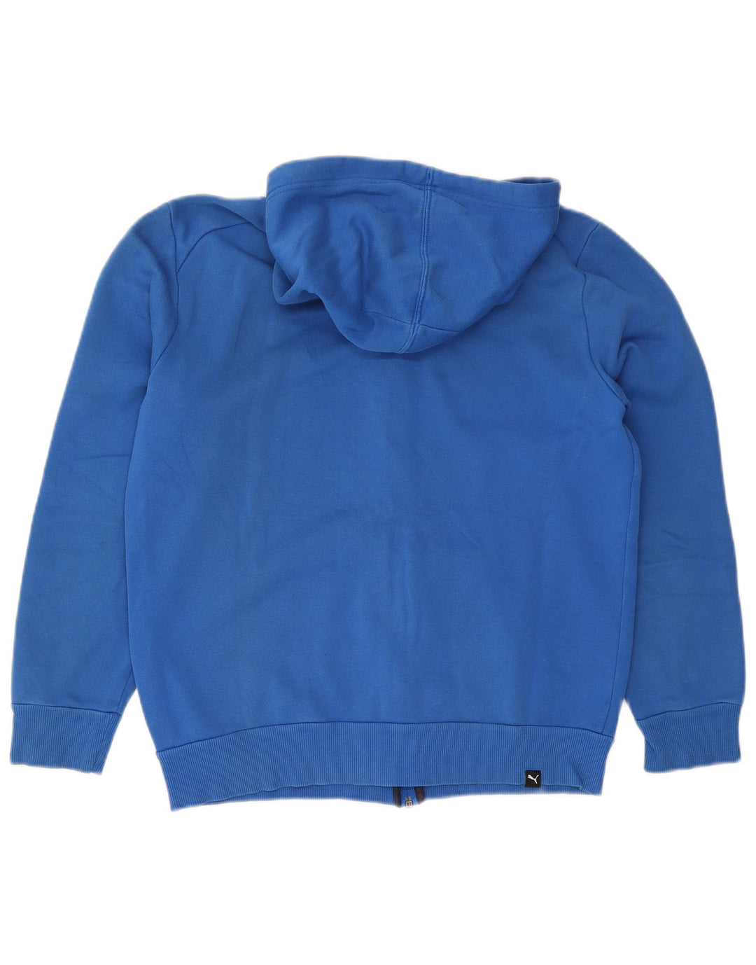 Puma Mens Graphic Zip Hoodie Sweater Small Blue Cotton