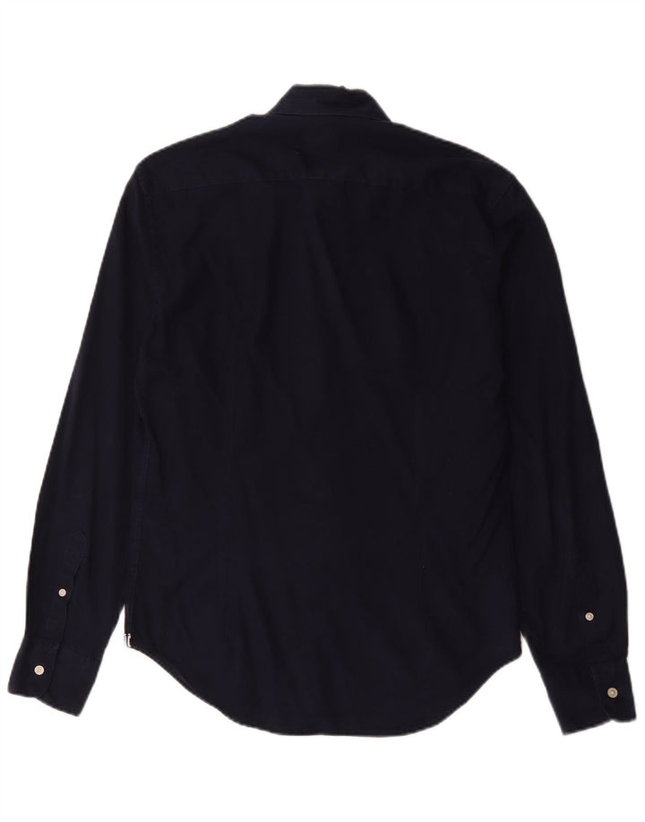 Boggi Mens Shirt Small Navy Blue Cotton