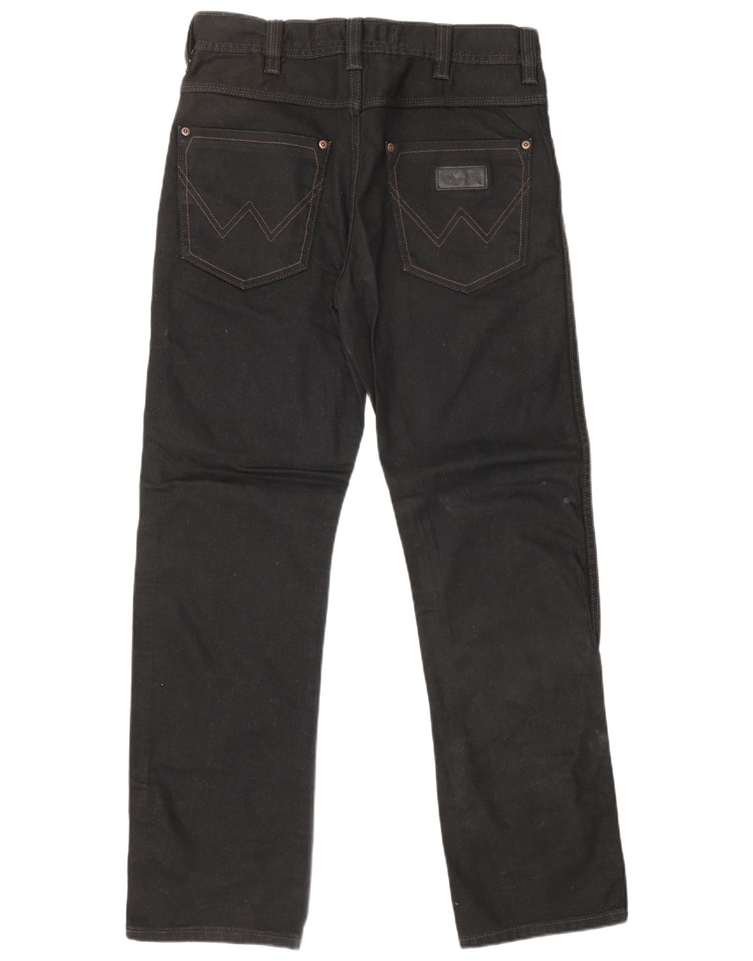 WRANGLER Mens Wesley Straight Jeans W30 L32 Black Cotton