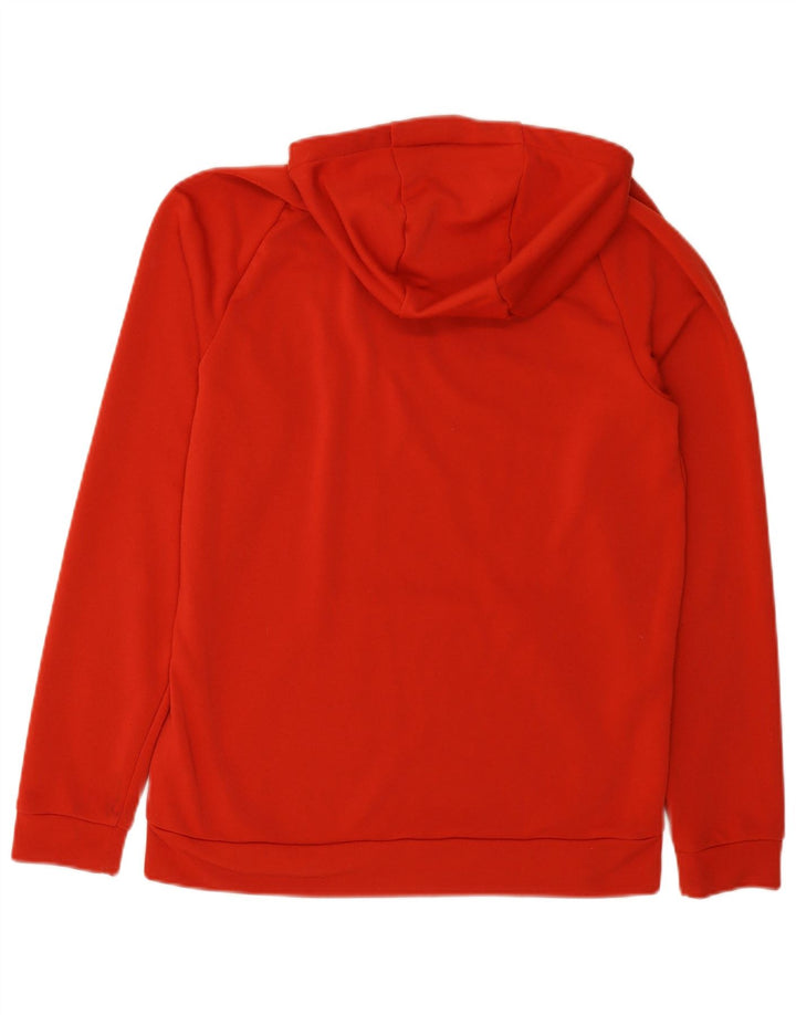 Nike Mens Dri Fit Graphic Hoodie Jumper Medium Orange Polyester