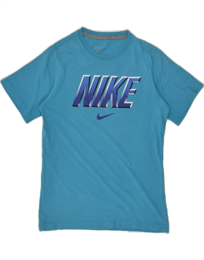 NIKE Boys Graphic T-Shirt Top 10-11 Years Medium Blue | Vintage Nike | Thrift | Second-Hand Nike | Used Clothing | Messina Hembry 