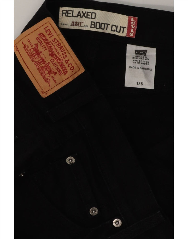 LEVI'S Womens 550 Relaxed Fit Bootcut Jeans US 12 Large W34 L29 Black