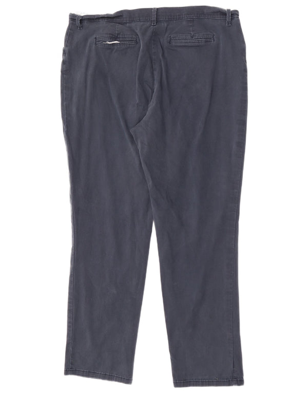 Lee Womens Straight Casual Trousers US 16 2XL W36 L29 Navy Blue Cotton