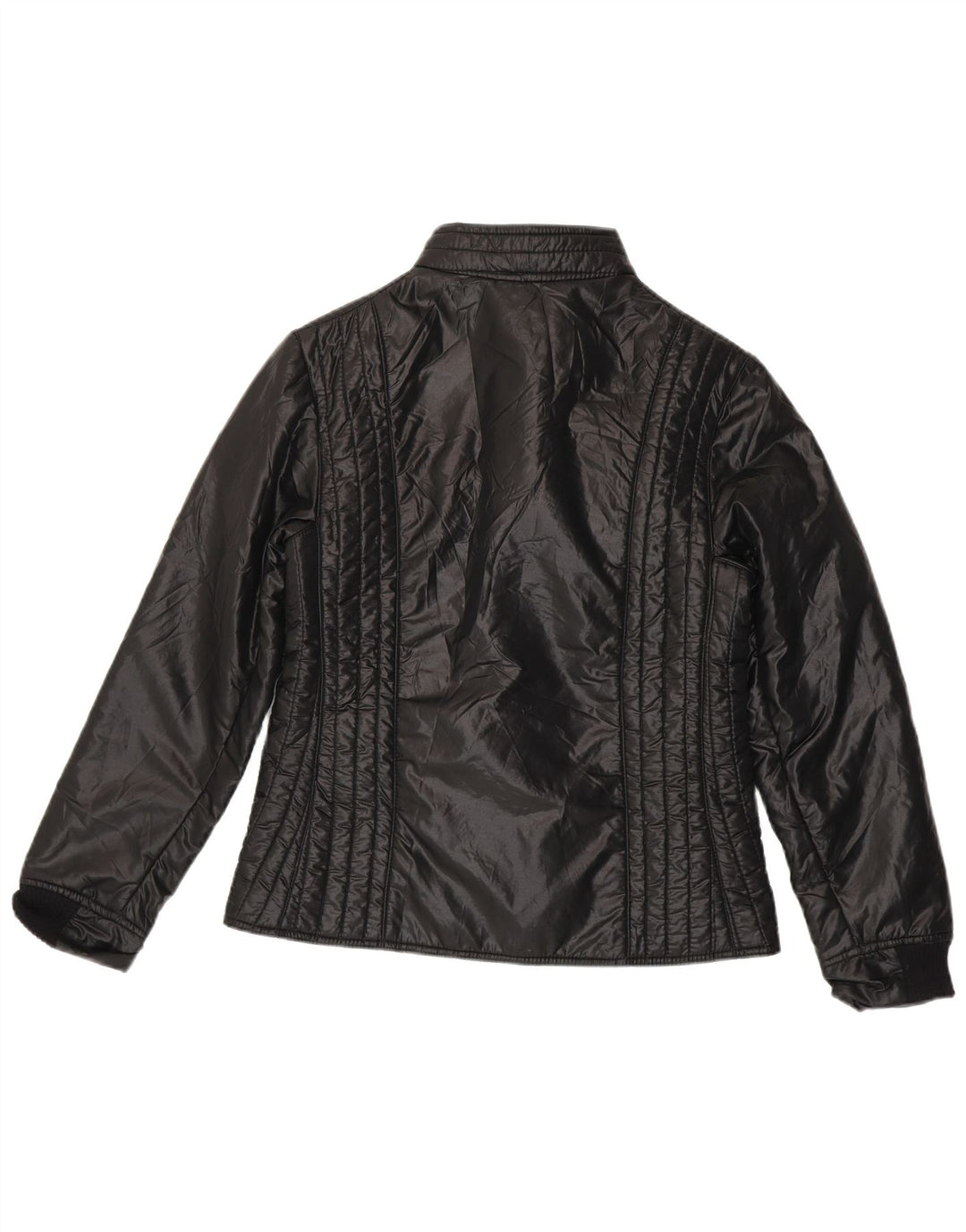 Vintage Womens Padded Jacket IT 48 XL Black