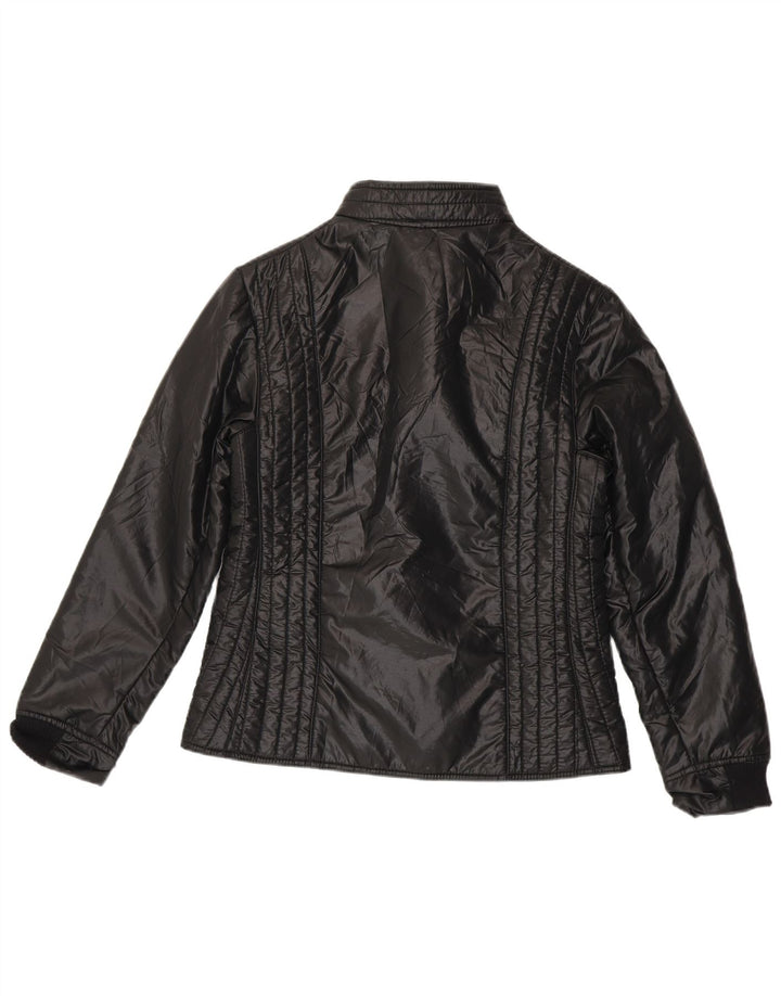 Vintage Womens Padded Jacket IT 48 XL Black