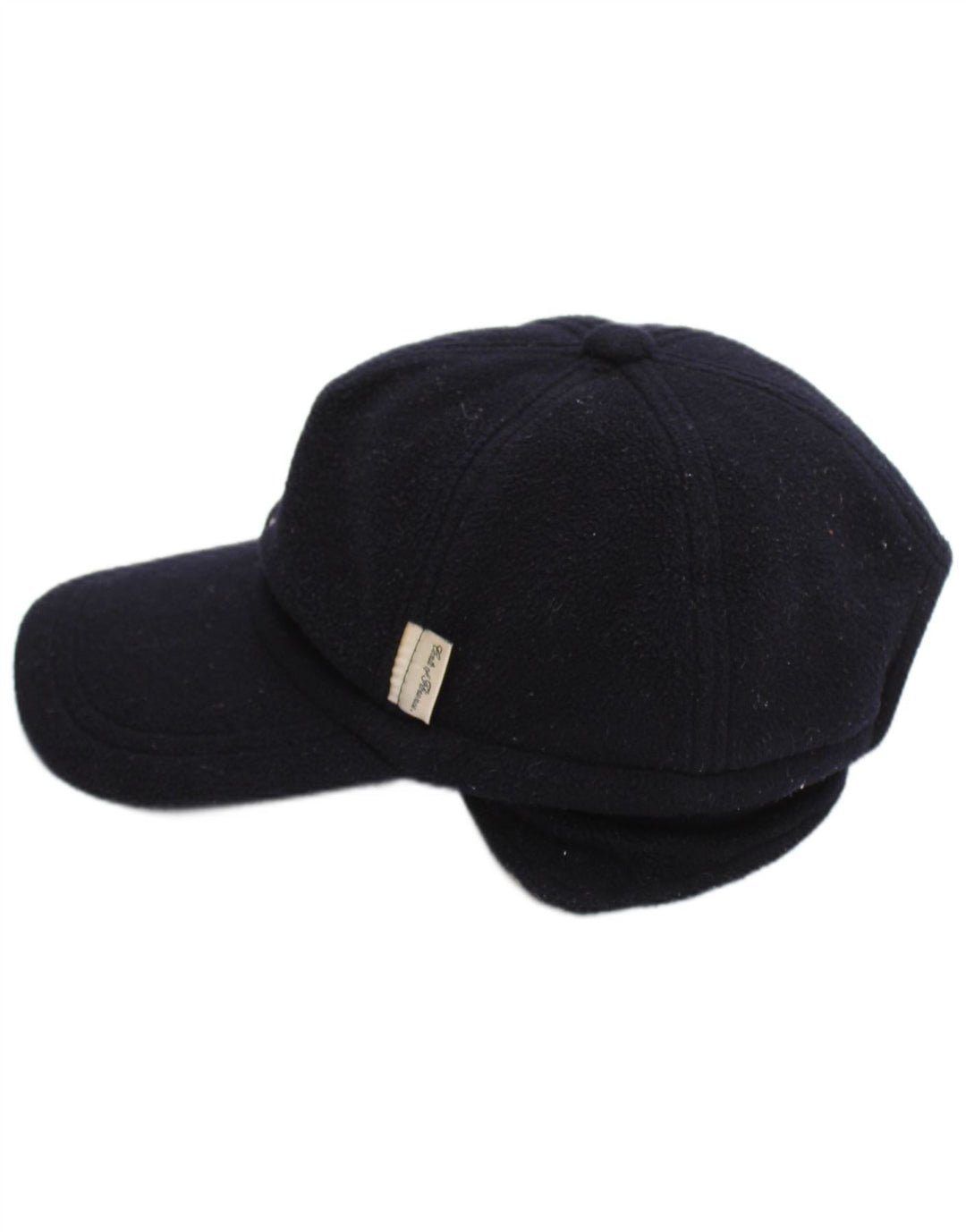 Conte of Florence Mens Ear Flap Fleece Baseball Cap Medium Black Polyester