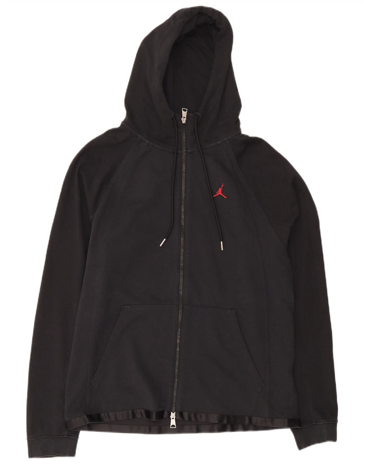 Jordan Mens Zip Hoodie Sweater Medium Navy Blue Cotton