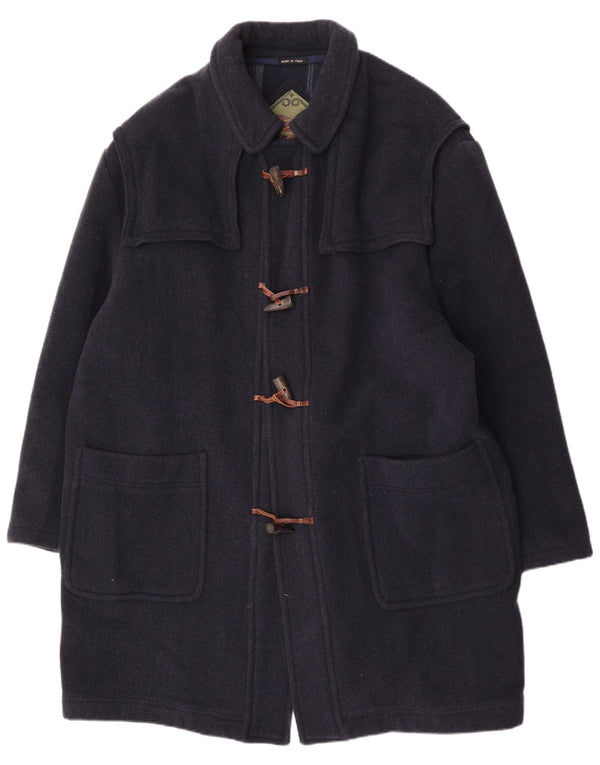 Lebole Mens Loose Fit Duffle Coat UK 42 XL Navy Blue