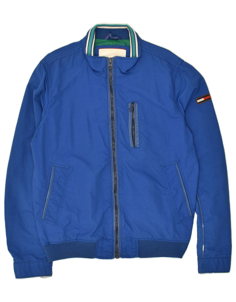 TOMMY HILFIGER Mens Bomber Jacket UK 40 Large Blue Nylon Vintage Tommy Hilfiger and Second-Hand Tommy Hilfiger from Messina Hembry 