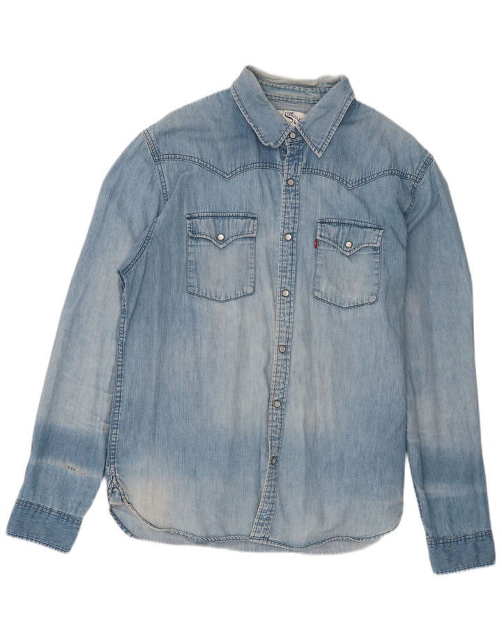 Levi's Mens Denim Shirt XL Blue Cotton