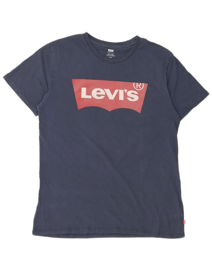 Levi's Mens Graphic T-Shirt Top Large Navy Blue